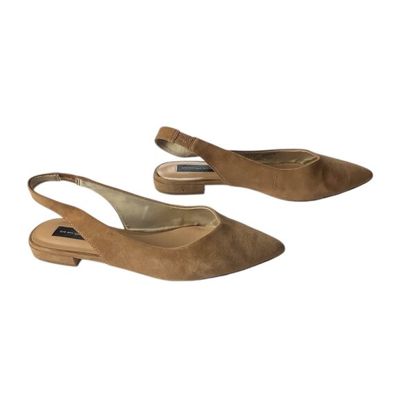 Steven By Steve Madden Womens Tan Suede Slingback Pointed Toe Flats Size 8.5 M - Picture 13 of 16